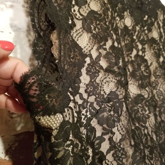 Nude w/ black lace overlay cami 34 - Picture 3 of 7